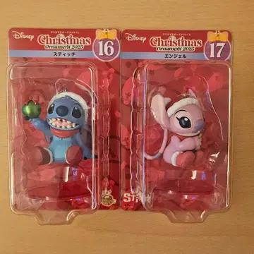 디즈니 HAPPY 복권 크리스마스 오너먼트 스티치 엔젤