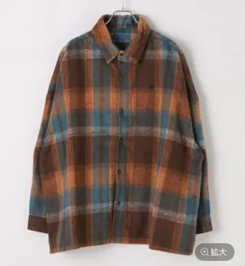 [ BEVERLY HILLS POLO CLUB ] 샤기 체크 셔츠 브라운