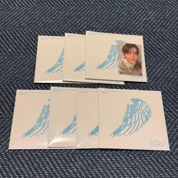 파란 깃털 디자인 CD 7장 세트 트레이딩 카드 시리얼 포함