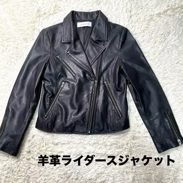 새상품급 SUGAR ROSE 양가죽 라이더 자켓 블랙 F 사이즈