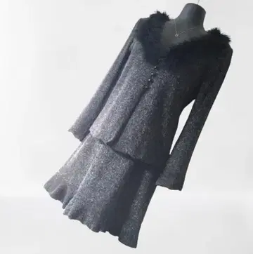 세실 맥비 원피스 셋업 상하의 라메 퍼 M 데이트에