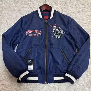 새상품급 AVIREX MA-1 블루종 와펜 M 사이즈 네이비