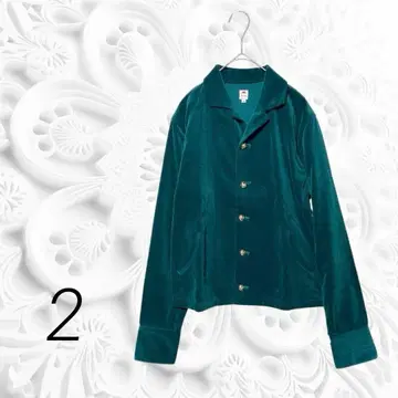 히피하피 자켓 그린 계열 일본제 스웨이드 느낌 P348