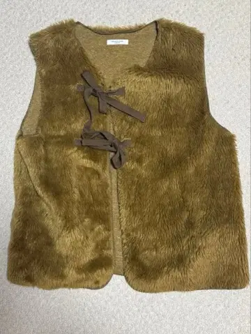 FREAK'SSTORE 브라운 퍼 리본 베스트