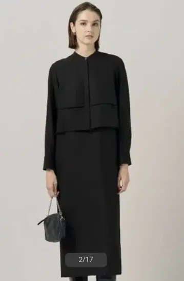 [세탁 가능] 울 와셔 트윌 셔츠 도킹 원피스 44 미사용 새상품