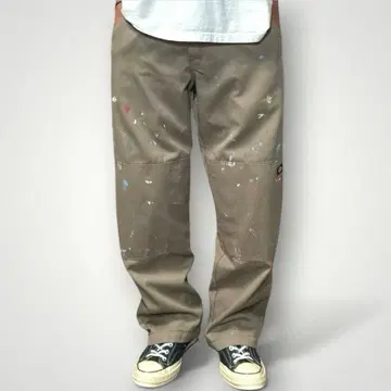 Dickies 더블니 워크 팬츠 루즈핏 페인트 페인트 1점물