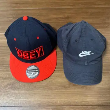 OBEY와 NIKE 캡 2개 세트