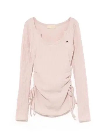 andmary Lala shirring ribbon tops pink