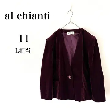 알샤테 노카라 벨벳 자켓 코튼 앞 포켓 톰 로브