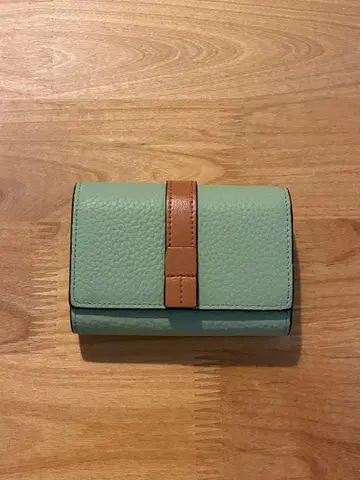 미니 지갑 소가죽 이단 접이식 미니 지갑