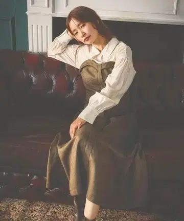 새상품 mysty woman 셔츠 도킹 원피스 582487