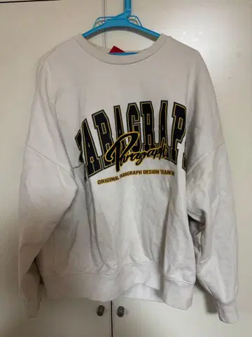 Paragraph 맨투맨 차콜 그레이 남성용 프리 사이즈