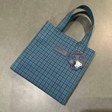 [ 새상품급 ] familiar 블루 계열 파밀리아 체크 토트백 스몰
