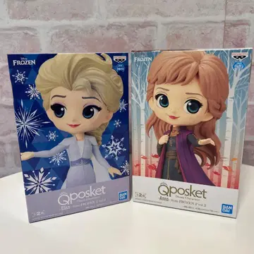 Qposket 엘사 안나 피규어 세트