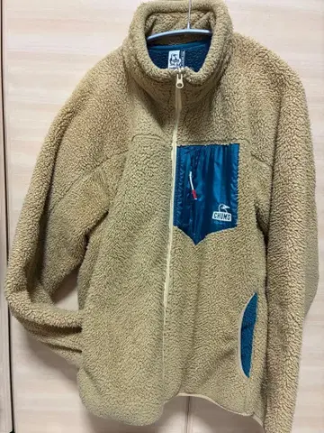 CHUMS 보아 플리스 자켓 M 베이지 계열 따뜻하고 가벼운 착용감
