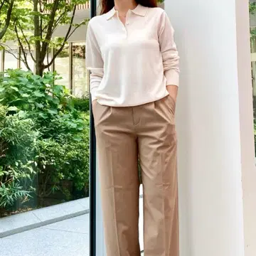 [UNIQLO] 메리노 폴로 스웨터 /M/NATURAL