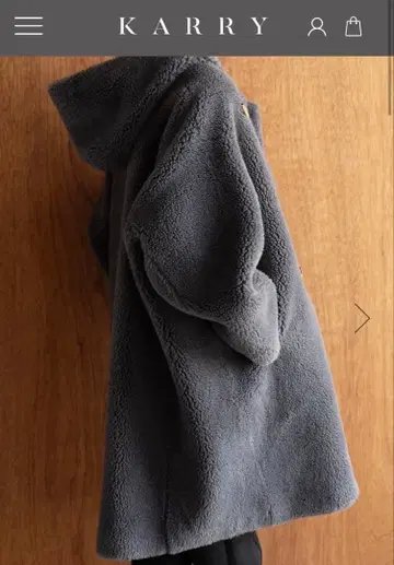 KARRY 보아 롱 코트 그레이 새상품급