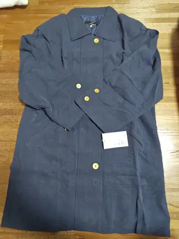 네이비 컬러 롱 코트 9R