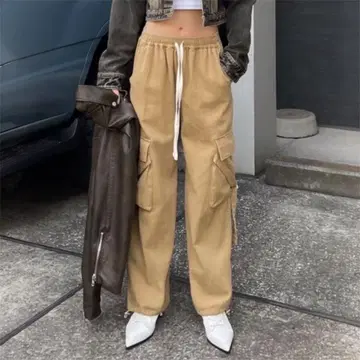 새상품 아클렌트 팬츠 드로스트 밀리터리 와이드 팬츠