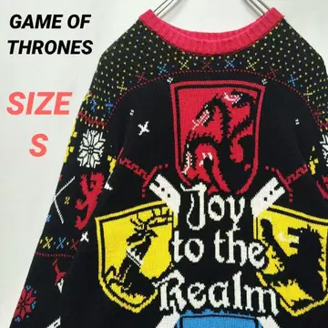 GAME OF THRONES 니트 스웨터 남성용 S 블랙 HBO