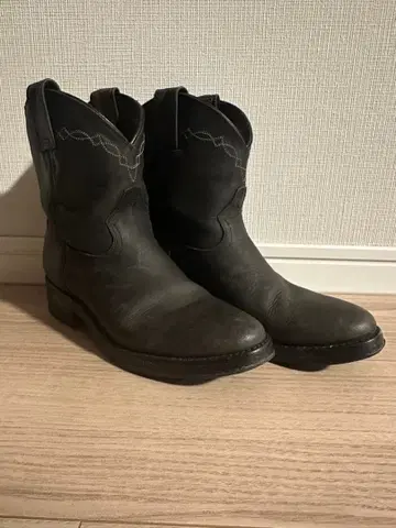 몬타나 가죽 웨스턴 부츠 블랙 24cm