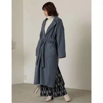 컨디션 최상 리디 더블 페이스 경량 가운 코트 블루