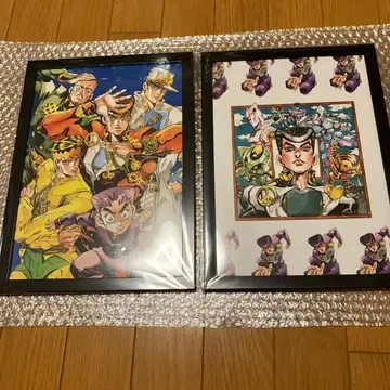 죠죠의 기묘한 모험 액자 포함 포스터 4부 메인 캐릭터 스탠드 2장 세트