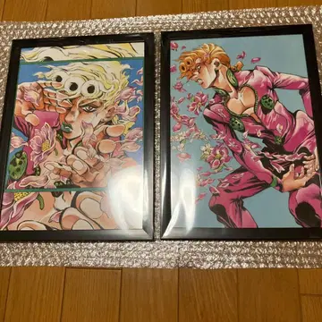 죠죠의 기묘한 모험 액자 포함 포스터 죠르노 죠바나 꽃잎 2장 세트