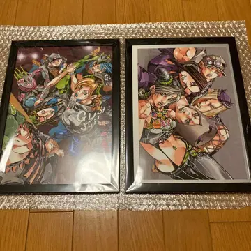 죠죠의 기묘한 모험 액자 포함 포스터 스톤 오션 주요 인물 2장 세트