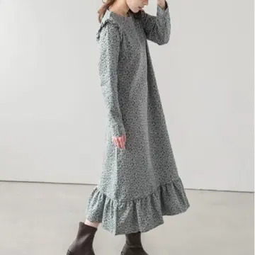 SUGAR BISKET 자카드 프릴 원피스