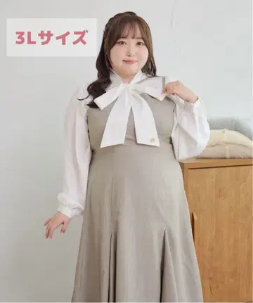 Louiosy 참 포함 롱 슬리브 보타이 블라우스 3L 화이트