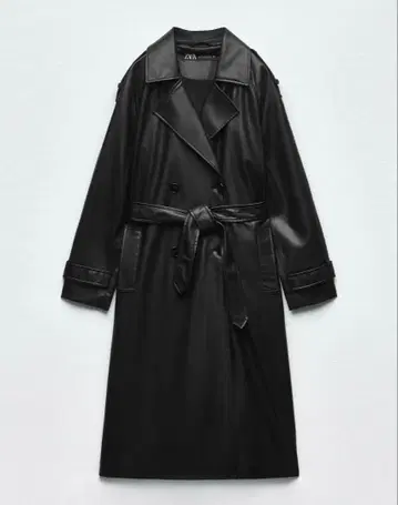 ZARA 가죽 트렌치코트