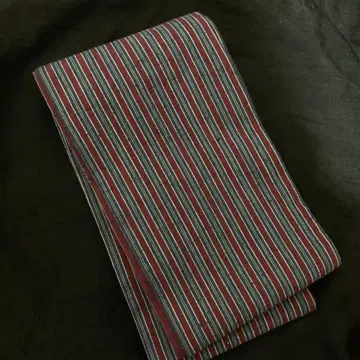 하카타 면 직물 초목 염색 스트라이프 반폭 오비