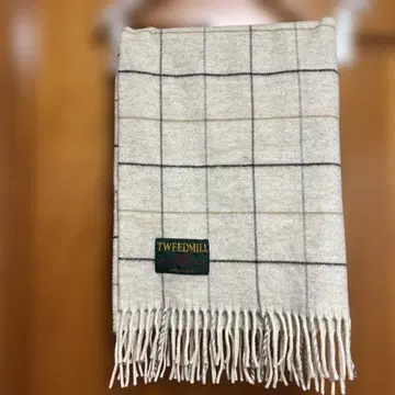 TWEEDMILL 체크 무늬 스톨 무릎담요 담요