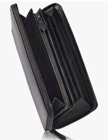 엘레디타 장지갑 남성용 이탈리안 카본 가죽 (블랙 x 블랙)