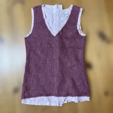 NANASHI 애즈 노우 애즈 퍼플 V넥 니트 베스트