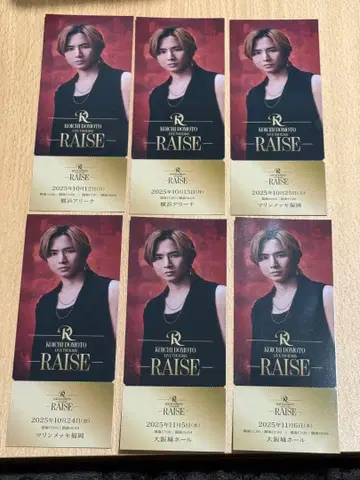 도모토 코이치 콘서트 RAISE 메모리얼 티켓/은테(은색 테이프 5개)