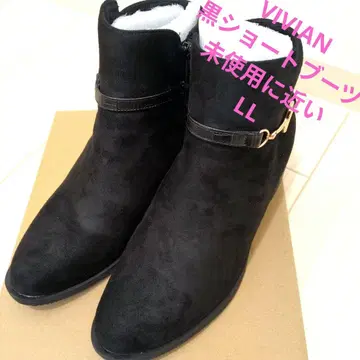 VIVIAN 스웨이드 블랙 숏부츠 LL 사이즈