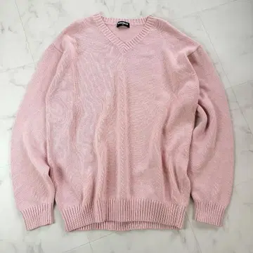 새상품급 UNIQLO 올드 유니클로 코튼 니트 부드러운 핑크색