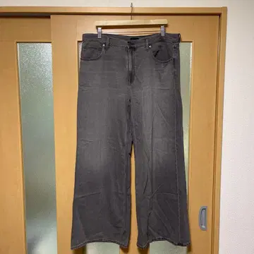 유니클로 UNIQLO 드레이프 와이드 팬츠 그레이 34