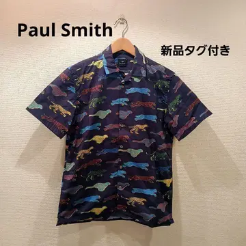 Paul Smith 택 포함 새상품 M 컬러풀 동물 패턴 반팔 셔츠