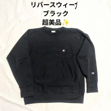 Champion 리버스 위브 눈 있음 블랙 L