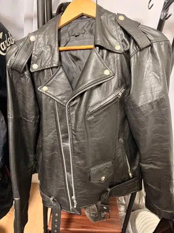 가죽 라이더 자켓 블랙 L 사이즈