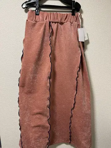 벨로아 슬라브 스커트 핑크