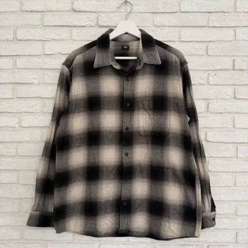 유니클로 옴브레 체크 코튼 플란넬 셔츠