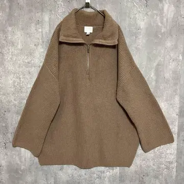 H&M 하프 지퍼 오버 사이즈 니트 스웨터 빅 실루엣