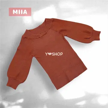 반소매 4WAY 리브 니트 V넥 U넥 하프 소매 가을 옷 MIIA 미아