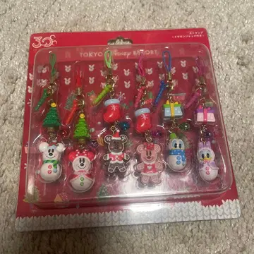 미사용 미개봉 새상품 30주년 크리스마스 스트랩 세트 디즈니랜드