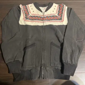 더 플랫 헤드 집업 맨투맨 눈꽃 패턴 M