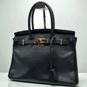 HIGH CLASS 하이클래스 핸드백 가죽 블랙 자립 가능